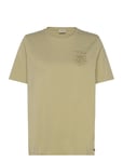 Scotch & Soda Washed With Chest Artwork Relaxed Fit T-Shirt Khaki Green