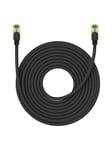 Braided network cable cat.8 Baseus Ethernet RJ45 40Gbps 15m (black)