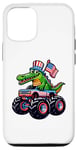 Coque pour iPhone 13 Crocodile 4 juillet Monster Truck American