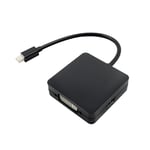 3 In 1 Thunderbolt Mini Display Port DP To HDMI DVI VGA Cable Adapter For Apple