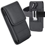 Shidan Nylon Cell Phone Belt Clip Holster Carrying Pouch with Card Holder for iPhone 12 Pro Max/12/11 Pro Max/XS Max, Samsung Galaxy S20 Ultra S20 Plus S10+ S9 S8, A01 A11 A21 A51 A71 A10e A20 A30 A50