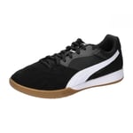 PUMA Unisex King TOP IT Soccer Shoe, Black White Gold, 9.5 UK