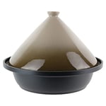 COOK CONCEPT - Tajine Induction Fonte Aluminium Ronde Vitro-Ceramique Inox Taupe Cuisine Plat Cuisson 30,20 x 30,20 x 23 cm