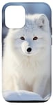 Coque pour iPhone 15 Pro Renard blanc arctique, neige, animal d'hiver