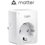 Tp-link - Tapo Matter Prise Connectée WiFi, Suivi de consommation, 16A Type e, Compatible avec Alexa, Google Home et SmartThings, Contrôler le