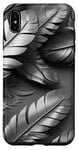 Coque pour iPhone XS Max Motif plume vintage de couleur grise
