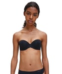 Calvin Klein Womens 000QF5748E Invisibles Strapless Bra - Black Elastane - Size 30DD