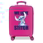 Disney Joumma Stitch Valise Cabine Rose 38 x 55 x 20 cm Rigide 2 kg Fermeture à Combinaison latérale ABS 2 kg 35 L Bagage à Main, Rose, Talla única, Valise Cabine