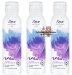 3 x Dove RENEW Shower & Shave Wild Violet & Pink Hibiscus Mousse 200ml