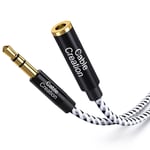 CableCreation 3.5mm TRS Jack Audio Extension Casque Câble Aux Mâle à Femelle pour Écouteur de Voiture Huawei P20 Xiaomi Redmi 5 Plus, Droit - 4.5 m