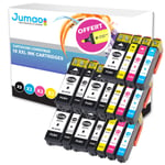 Lot de 18 cartouches 5*N (22ml), 4* NPH (13ml), 3*CMY(13ml) compatibles pour Epson Expression Premium XP-635+ Fluo offert -Jumao-