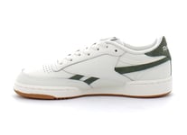 Reebok Women's Club C Revenge Sneaker, Chalk/Varsity Green F23/Stucco, 5 UK