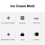 Cartoon Ice Cream Mold Silicone Mould DIY Ice Bar Maker W/Sticks For Children UK
