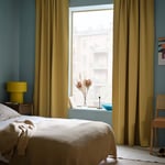 IKEA IKEA MAJGULL rumsförmörkande gardiner, 1 par, beige-gul/med veckband, 145x250 cm 145x250 cm