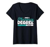 Womens Pharmacy Degree Loading - Funny Future Pharmacist Graduation V-Neck T-Shirt
