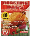10 x PACK ROASTING BAGS Microwave Oven Cooking Roast Meat Chicken Fish Turkey UK