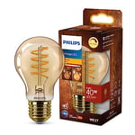 Philips Ampoule LED Vintage Ambrée 40 W, Culot E27, Blanc Chaud 2200K, Dimmable