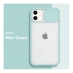 YFC Phone case for iPhone 11,Protection case Camera Lens silicone shockproof anti-drop Phone Case on Color Candy Soft Back Cover Gift (Color : Mint Green, Material : For iPhone X(XS))