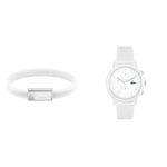 Lacoste Chronograph Quartz Watch for Men with White Silicone Bracelet - 2011246 Women's LACOSTE.12.12 Collection Silicone Bracelet - 2040064