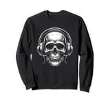 Skull with Headphones Sweatshirt