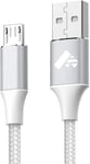 Micro USB Cable,Aioneus Android Charger Cable 2M Fast Charging Cable Nylon Braid