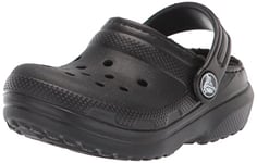 Crocs Classic Lined Clog (Toddler), Black/Black, 5 UK Child