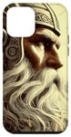 Coque pour iPhone 12 mini Majestic Warrior Barbe avec casque nordique vintage Viking
