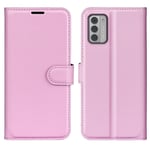 Nokia G42 - Läderfodral / Plånboksfodral Pink