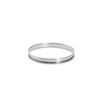 De Buyer - Cercle à tarte rond en inox à bord roulé - 16 x 2 cm - Surface Lisse, Démoulage Facile, Pour des Résultats Sans Défaut et Délicieux, Argent
