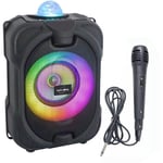 Enceinte lumineuse Bluetooth pour karaoké - INOVALLEY - DANCE CUBE 44 - 150W - Micro filaire