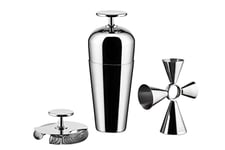 Alessi The Tending Box GIA26SET - Cocktail Set with Parisienne Shaker, Double Bar Strainer and Quadri Combo Jigger, in 18/10 Stainless Steel