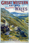TR63 Vintage Picturesque Wales Welsh GWR Great Western Railway Travel Poster Re-Print - A2+ (610 x 432mm) 24" x 17"