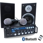 Ensemble karaoké - LTC - Amplificateur 2x75W - 2 Enceintes - 2 Micros - Bluetooth, USB