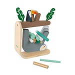Janod - Jeu d'Equilibre Paresseux en Bois - Jeu d'Adresse - Apprentissage Motricité Fine et Concentration - Certifié FSC - Dès 3 Ans, J08046