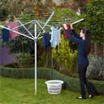 4 Arms Heavy Duty Rotary Airer Laundry Garden Washing Line Clothes 50M