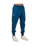 Under Armour Mens Rival Fleece Joggers in Blue Cotton - Size Large