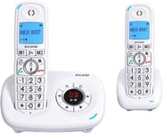 téléphone DUO sans fil avec répondeur blanc