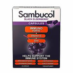 Natural Black Elderberry Immuno Forte Capsules Vitamin C Zinc Immune Support Bo