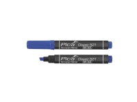 PICA Classic Permanent marker DRY-SAFE 2-6mm skrå/flad spids blå - 1784277