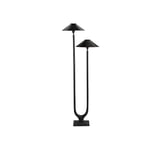 Twin golvlampa antik brons