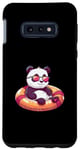 Coque pour Galaxy S10e Bande dessinée Panda mignon en vacances d'été