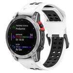 Garmin Enduro / Descent G1 Klockarmband i Silikon - Vit / Svart
