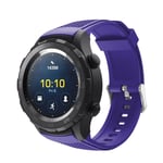 Huawei Watch 2 Pro klockarmband silikon smartklocka texturerad mjuk miljövänlig - Lila