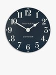 JOHN LEWIS NEW Thomas Kent Arabic Numerals Wall Clock, Blue Ink, 12" (30cm)