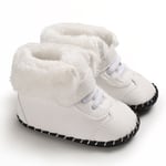 Winter Warm Baby Pu Leather Plush Infant Snow Boots Shoe Blue 12-18months