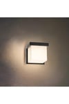 CGC ADDISON Black Cube PIR Motion Sensor LED Outdoor Wall Light 4000k Natural White Integrated LED IP65