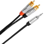 Plugger Câble Y Mini Jack Mâle Stéréo - RCA Mâle 6m Touring