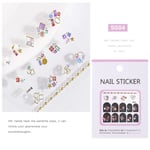 Nail Embossed Stickers 3d Acrylic Engraved Flower S004