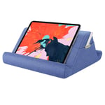 MoKo Tablet Stand Pillow, iPad Pillow Stand with Two-angle Soft Tablet Stand, Compatible with any Size Tablet/Phone (up to 12.9in) Fit iPad 10.2" 2020, New iPad Air 4 3, iPad Pro 11 2020 - Denim Blue