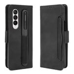 Modernt Samsung Galaxy Z Fold3 5G fodral med plånbok - Svart Svart
